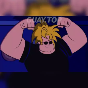 Johnny Bravo gordo posando sonriendo