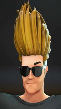 Johnny Bravo wallpaper con cara de johnny bravo generado por ia