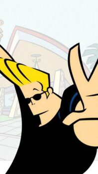 Johnny Bravo wallpaper con fondo de su casa en aron city para telefono