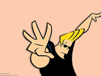 Johnny Bravo wallpaper con estilo fondo rosa