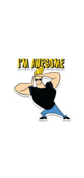 Wallpaper de Johnny Bravo con texto de soy asombroso para i phone