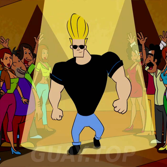 Jhonny Bravo el protagonista de la serie Johnny Bravo.